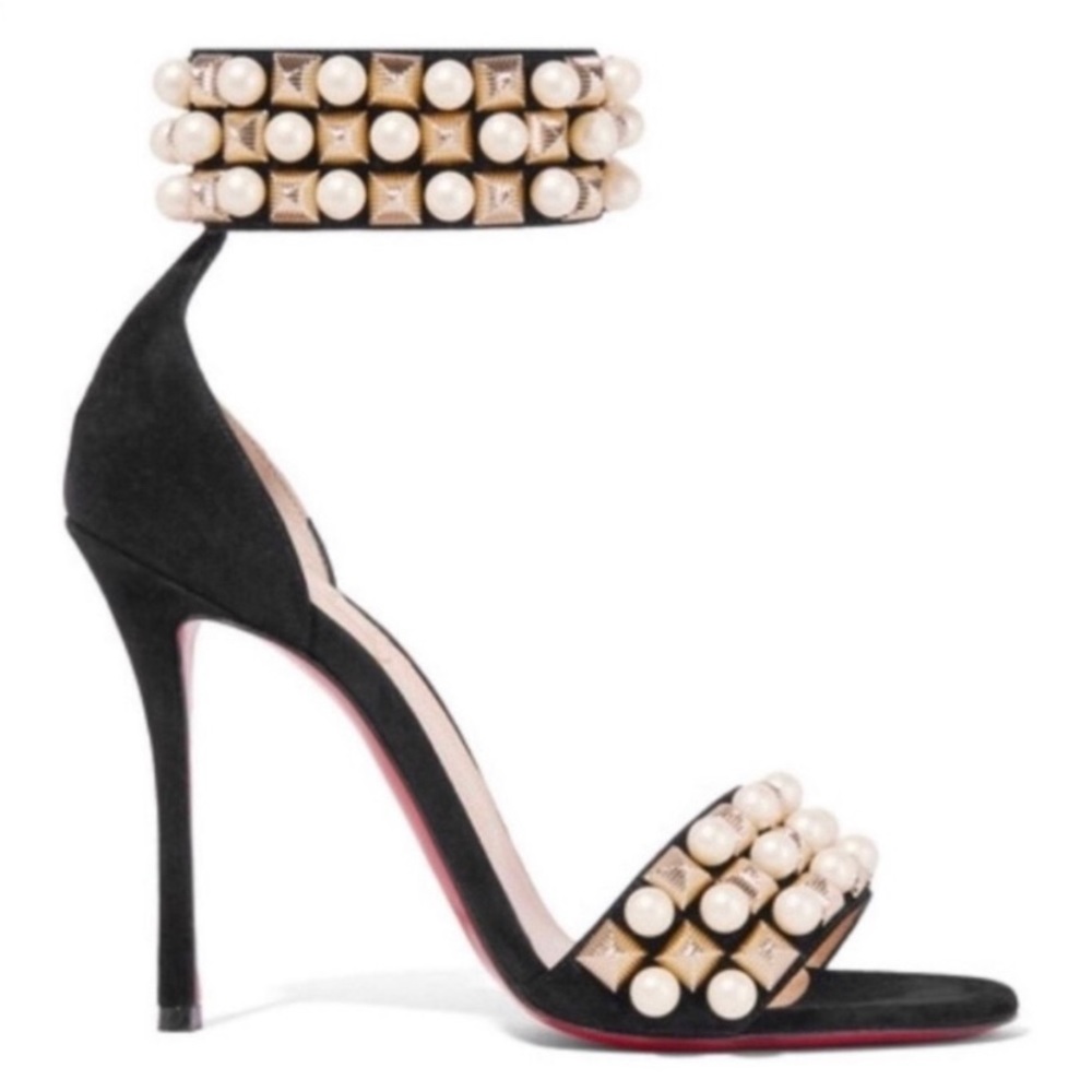 Christian Louboutin Tudor Bal 100mm Veau Velours Version Lagune 37.5
